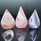 1pc Pink Agate Water Drop Ornament, Unique Natural Crystal Home Decor Gift for Collectors & Beginners