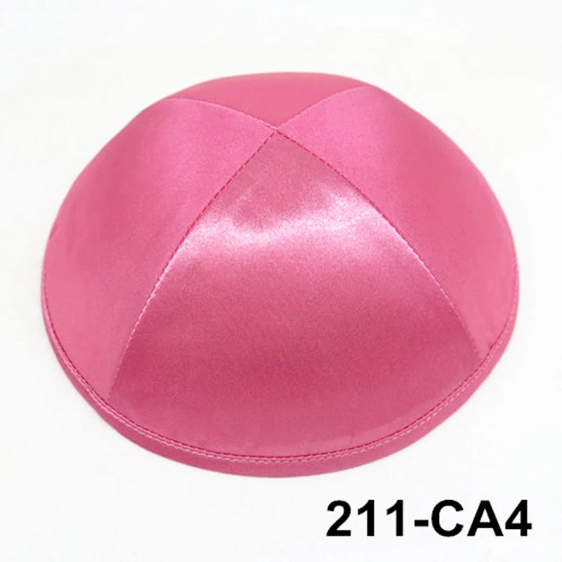 GIU 19cm Satin Jewish Hats Caps Skullies Beanies Kippot Yarmulke Kippah Dome Kipa For Wedding And Events