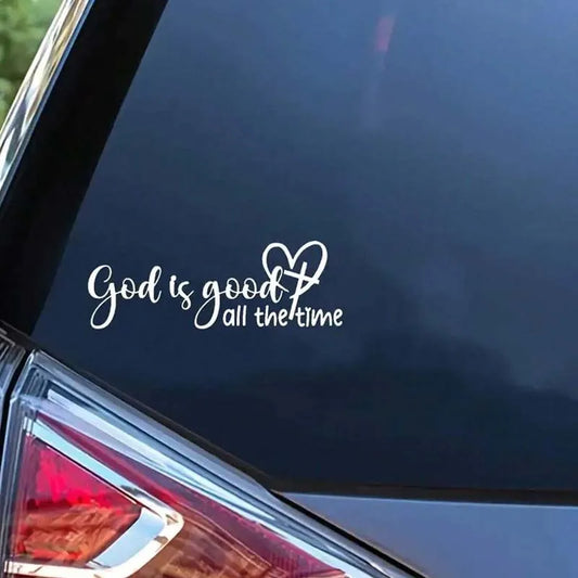 "God is always good" car sticker - Christian-themed Bible verse car sticker, inspirational religious car window sticker, elegant