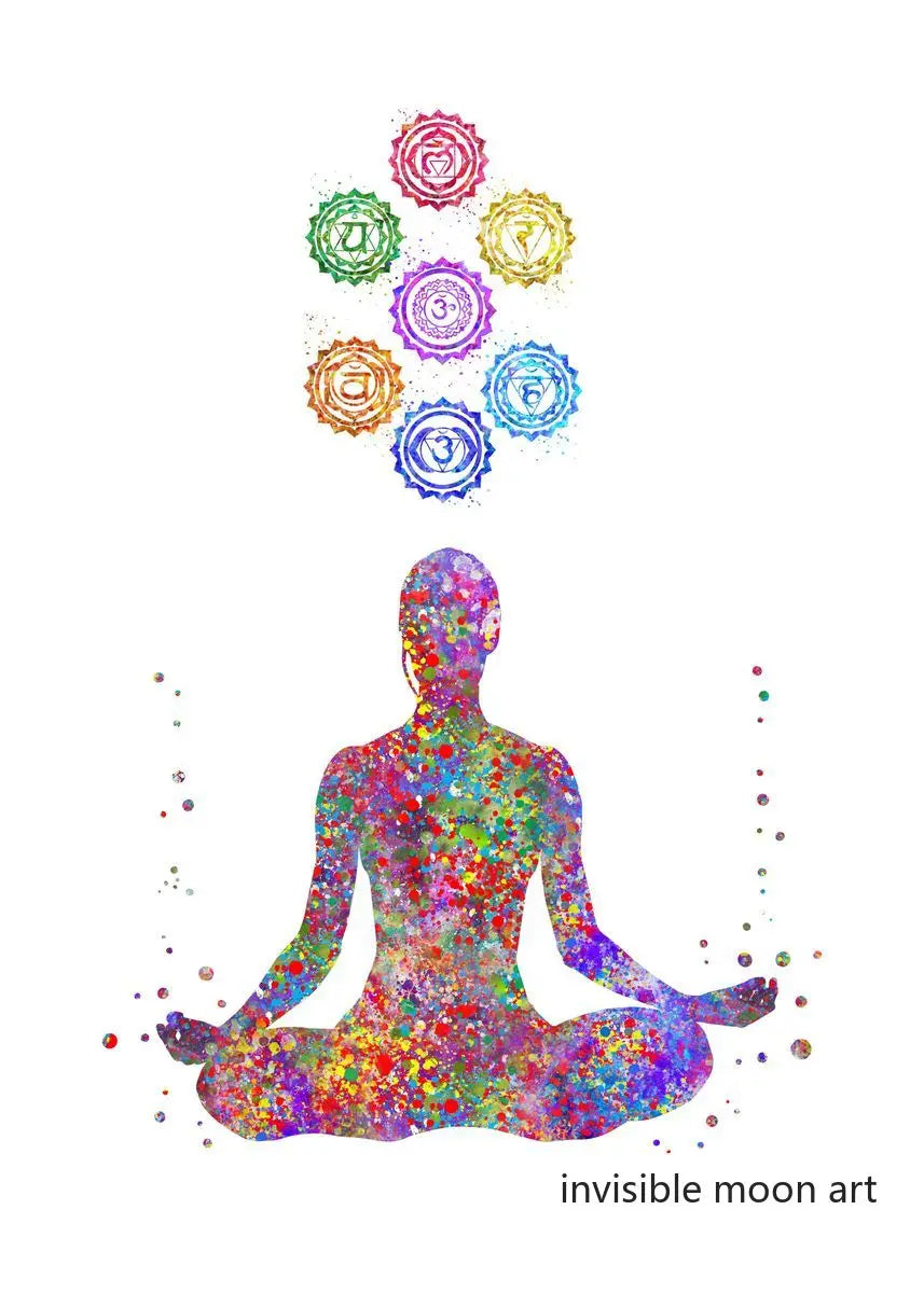 Spirituality Yoga Tree Khanda Sikh Symbol Couple Meditation  Art Poster Canvas Painting Wall Prints Picture Yoga Room Home Decor