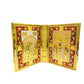 Vintage Gold Plated Orthodox Bible Cover with Enamel Holy Icons for Church Liturgy Home Altar Prayer Devotion Christian Gift Dec