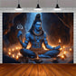 Lord Shiva Wall Tapestry Meditation Cave Poster Hindu God Decor Trishul Energy Art Wall Hanging Yoga Temple Altar Room Gift