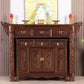 SGF Altar Table with Elevated Indoor Altar Cabinet for Home Use, Complete Set with Two-Tier Offering Table