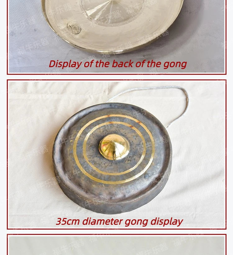Copper Gong 16-80CM Handmade Gong Sound Healing Meditation Celebration Gongs Practice Cymbals Percussion Musical Instruments
