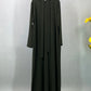 Hot Selle Muslim Woman Abaya With Pockets Islamic Casual And Simple Long Dresses Moroccan Caftan Woman Dubai Abaya Ramadan Black