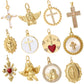 Goth Cross Chrams for Jewelry Making Supplies Golden Angel Charm Stainless Steel Long Chain Dijes Diy Necklace Earring Bracelet