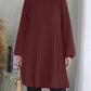ZANZEA O Neck Islamic Hijab Abaya Blusas Solid Raglan Sleeves Casual 2024 Fall Long Tops Women Pleated Muslim Fashion Blouses