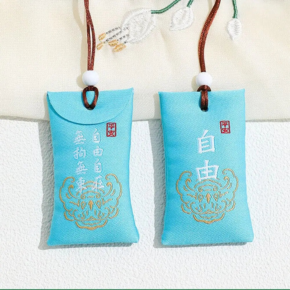 Lucky Spiritual Salt Pouch Spiritual Salt with Sachet Buddhist Spiritual Salt Pouch Necklace Amulet Blessing Sachets Pendant