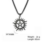 Skyrim Stainless Steel Shining Sun Pentagram Pendant Necklace Supernatural Dean Statement Box Chain Necklaces Couple Women Men