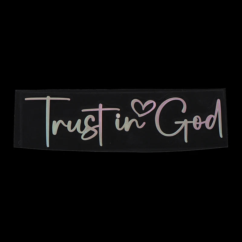 Trust In God Mirror Decal, Car Decals For Women, Faith Mirror Decal, Cute Vinyl Decal, Christian Car Mirror Decal, Religious Car