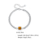Vnox 5mm Width Adjustable Chain Bracelet for Men, Stainless Steel Acrylic Six-Sided Polished Jewelry Gifts for Husband Son‌ Him