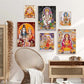 India Hindu Golden Ganesha Temple Poster Shiva Parvati Painting Canvas Prints Elephant God Religion Picture Room Hoom Wall Decor