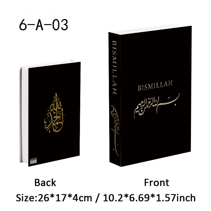 Islamic Mosque Luxury Fake Book Storage Box Kaaba Decorative Books Home Decor Coffee Table Bedroom Ornament Interior Decoration