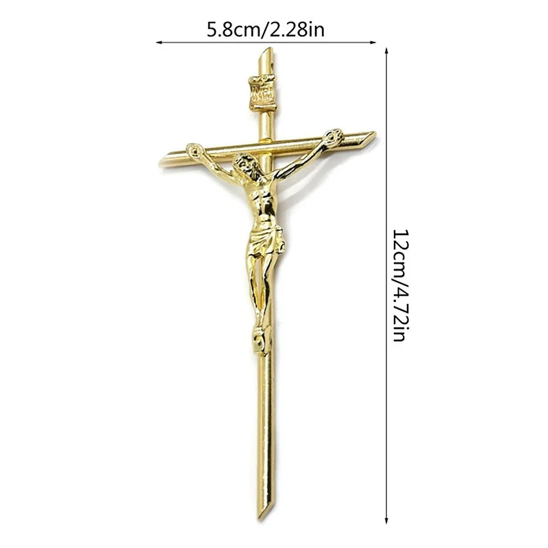1PC Antique Carved Incense Burner Cross Decoration Church Chapel Ornaments Prayer Religious Home Worship Supplies red or white