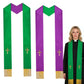 Double Side Clergy Mass Stole Religious Worship Shawl with Tassel for Sacramental Occasion Unisex Church Supplies