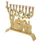 Aluminum Alloy Luxurious Jerusalem Holder 9 Branch Jewish Gold Menorah Holder Candelabra Hanukkah Candlestick