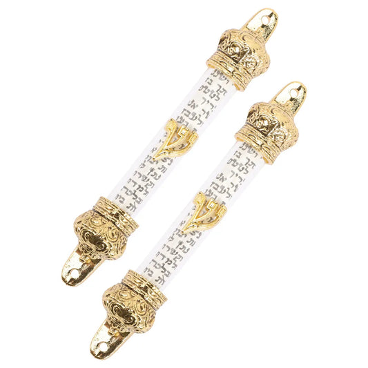 2 Pcs Metal Crown Bible Door Column nament Home Mezuzah Jewish Religious Gift For House Entrance With 2 Hole Design Home Textile