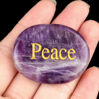 35x45mm Thumb Worry Stones Oval Massage Quartz Healing Crystal Chakra Energy Therapy Meditation Spiritual Natural Gemstone Decor