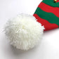Christmas Knitted Wool Hat For Mother And Kids Red Color-Block Design, With Bells, Festive Christmas Hat For Winter