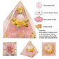 Natural Crystal Energy Generator Pyramid Peridot Amethyst Reiki Healing Chakra Resin Pyramid Egyptian Decor Room Decoration 1pc