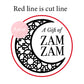 Custom Zamzam Water Bottle Sticker Wedding Label Clear Personalized Name Adhesive Umrah Mubarak Hajj Islamic Gift Decoration