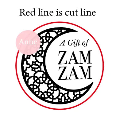 Custom Zamzam Water Bottle Sticker Wedding Label Clear Personalized Name Adhesive Umrah Mubarak Hajj Islamic Gift Decoration
