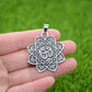 Om Yoga Lotus Flower Pendant Necklace Religious Buddha Mandala Meditation Spiritual Indian Jewelry