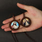 Cottvott Wood Sacred Heart of Our Lady Jesus Scapular Badges Leather Rope Chain Epaulet Prayer Baptism Communion Sacraments Gift