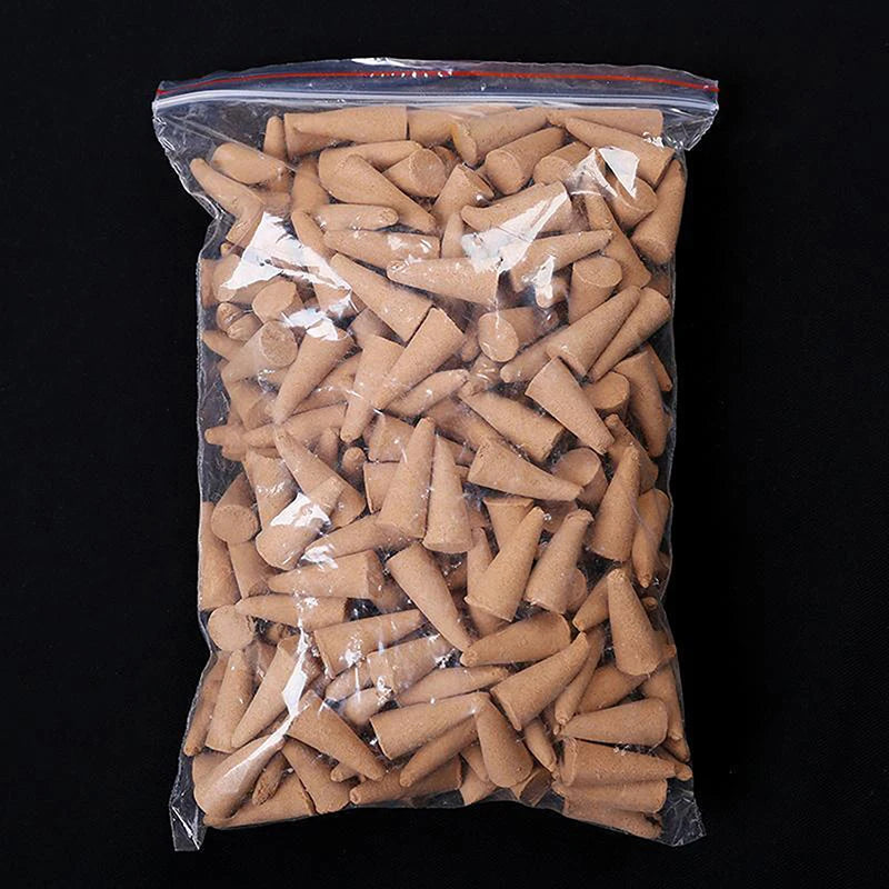 60PCS Bulk Incenses Aromatherapy Natural Small Incense Cones Fragrant Sandalwood Jasmine Lavender Tower Spices Cones