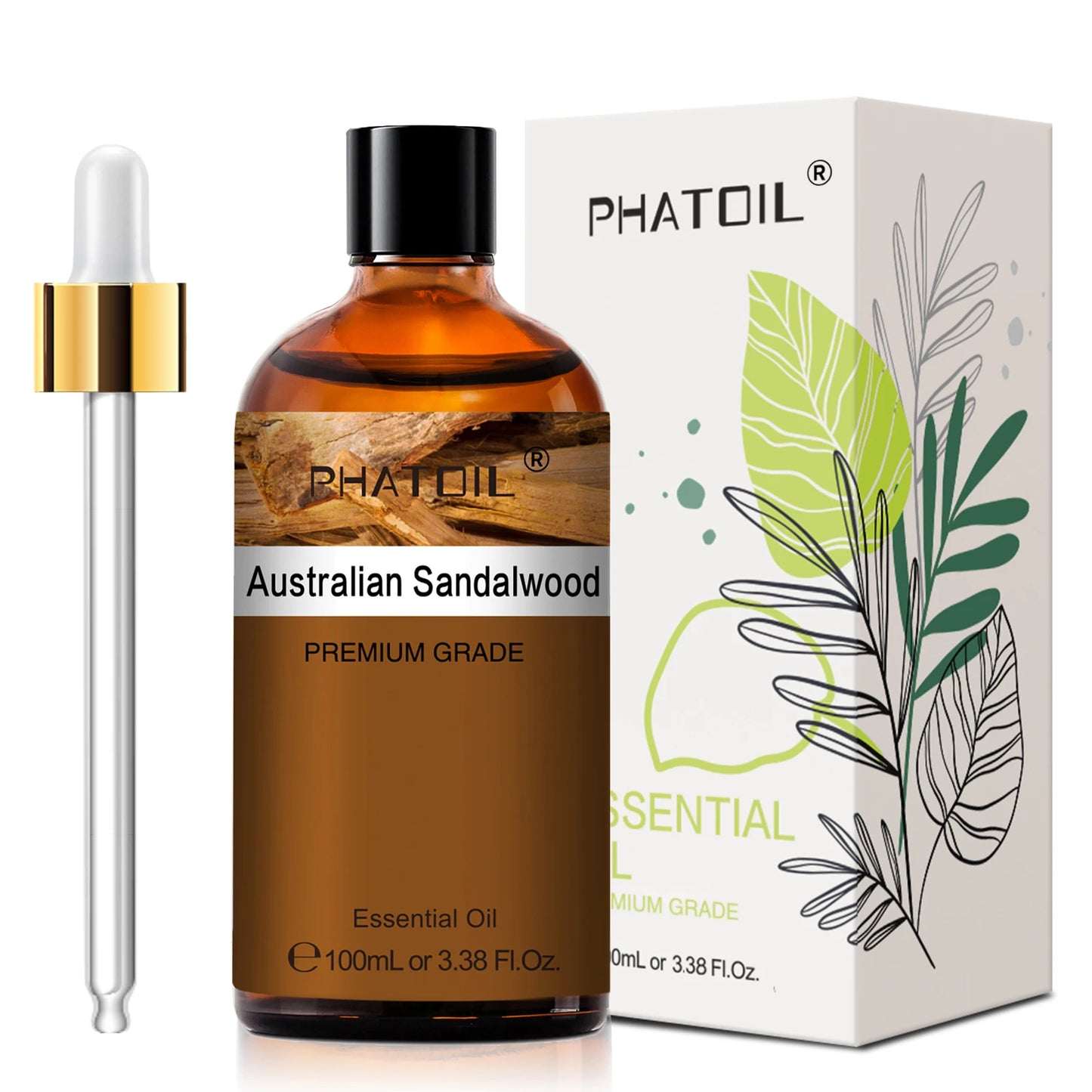 PHATOIL 100ml Natural Essential Oil For Skin Aromatherapy Lemongrass Eucalyptus Lavender  Peppermint Fragrance Essential Oils
