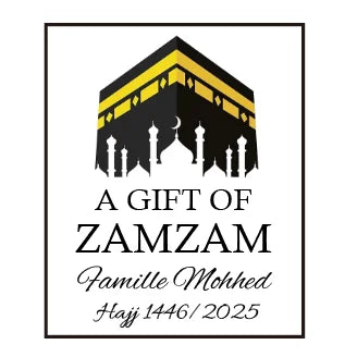 100pcs Custom A Gift Of Zam Zam Sticker Water Bottle Label Wedding Favours Hajj Umrah Mubarak Nikkah Adhesive Guest Gift Baptism