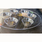 Plastic Clear Jewish 6-Section Passover Seder Plate - Kosher with Food Labels & Elegant Design