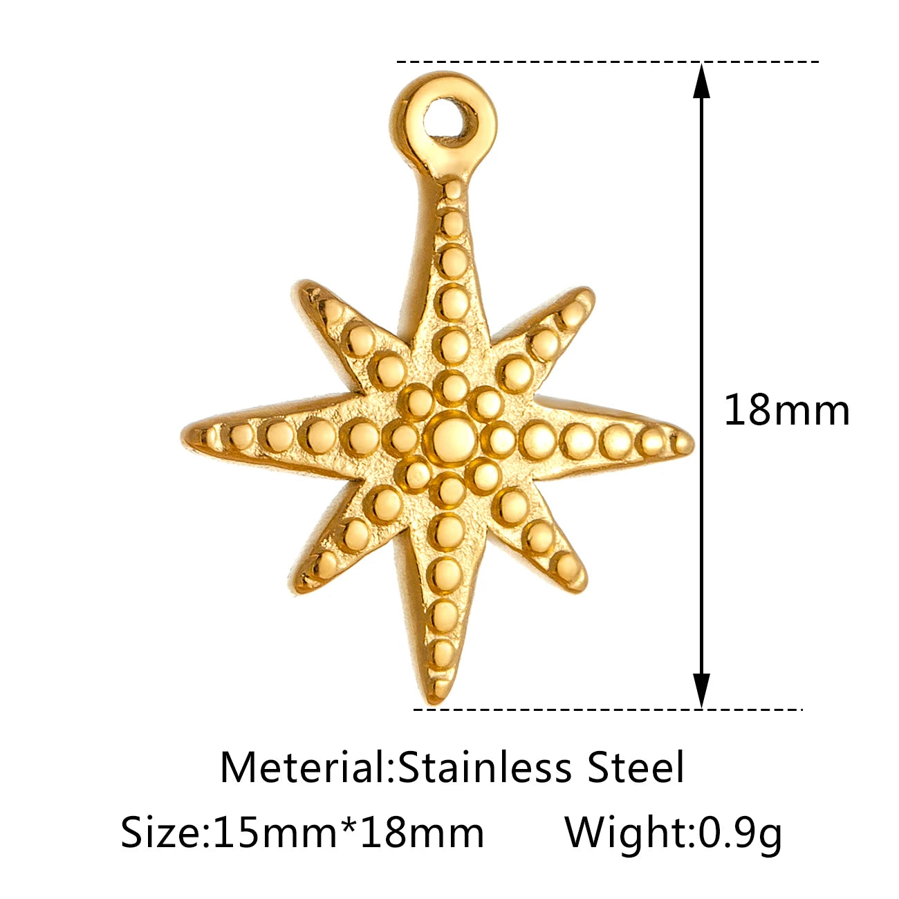 3pcs/Lot Stainless Steel Casting Sunburst Sun Moon Star Charms Pendant For DIY Necklace Bracelet Earrings Jewelry Accessories