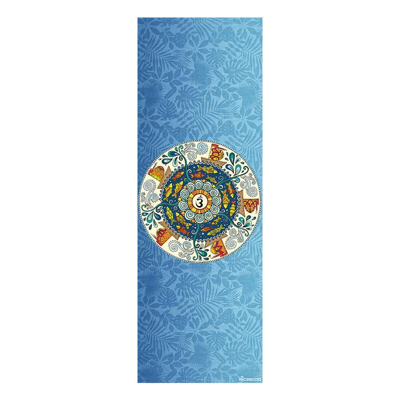 Rubber Gym Yoga Mats 68*183cm Foldable Meditation Pilates Pads Shock Absorption Suede Yoga Towel for Gym Sports Travel Exercises