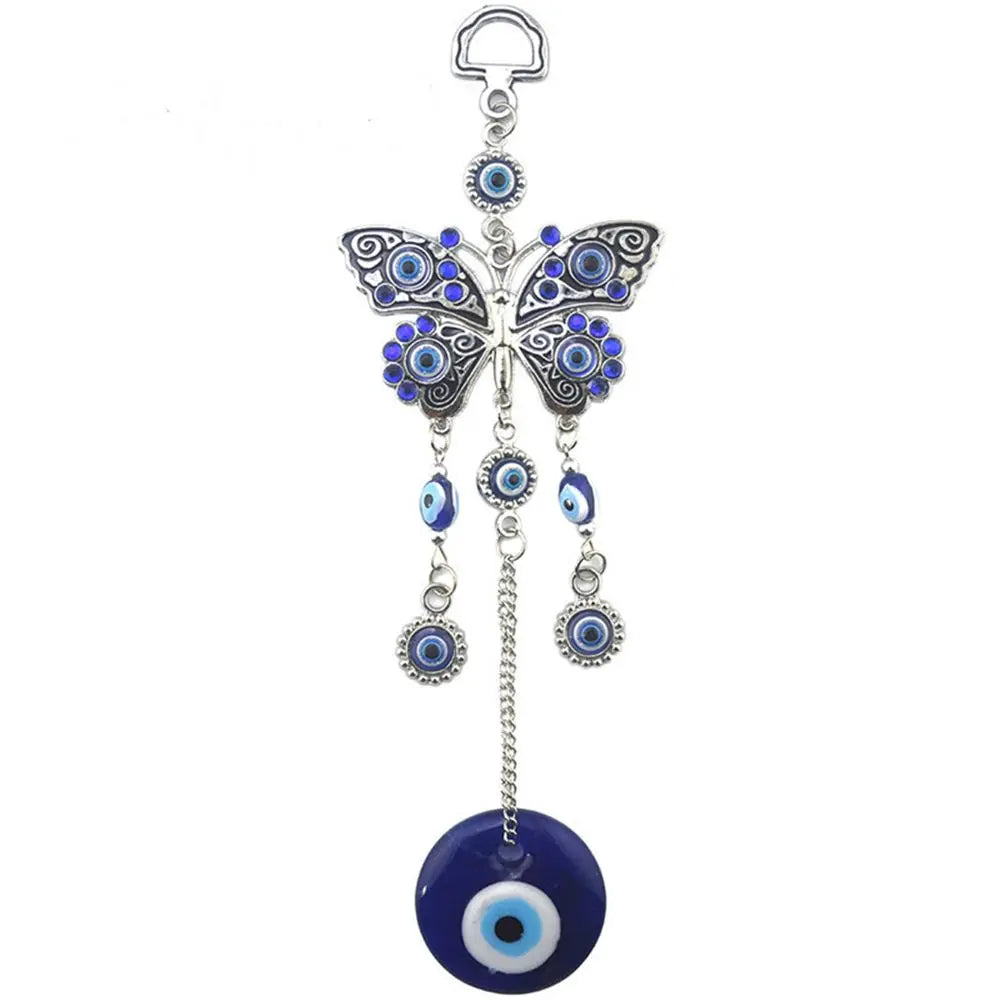 Turkish  Navy Blue Evil Eye Hanging Ornament Butterfly Horseshoe&Elephant Hanging Ornament Blessing Ornament Home Decor