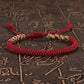 Tibetan Buddhist Lucky Bracelet Unisex Braid Red Thread Rope Adjustable King Kong Knot Bracelets for Womern Men Bangles Jewelry