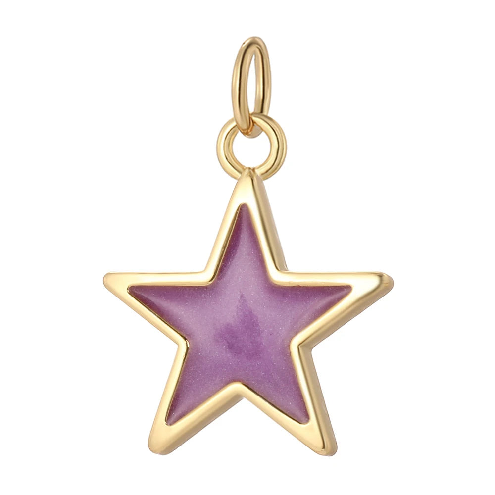 Bohemian Star Sun Moon Charms for Jewelry Making Cute Enamel Planet Gold Color Diy Earrings Necklace Bracelet High Quality