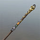 Witch Natural Crystal Wood Wand Amethyst Altar Spells Wizard Princess Fairy Magic Wands Ritual Tool Adornment Handmade Jewelry