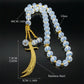 Islamic Imam Ali Zulfiqar Sword Car Pendant for Women Men Stainless Steel Gold Color Arabic Religion Blue Glass Chain Jewelry