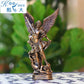 Bronze Saint Michael's Angel Statue,Classical Guarding Justice,Home Blessing Decoration,Guardian of Eden Resin Crafts Gift