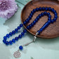 1 Islamic prayer counting bracelet | 45 acrylic beads | Rotatable silver Arabic pattern pendant | Unisex prayer tool