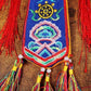 Tibetan Banner Ribbons,Colorful Brocade Buddhist Hall Decorative,Auspicious Cloud Embroidered Sutra Hanging Flags,Buddhist Item