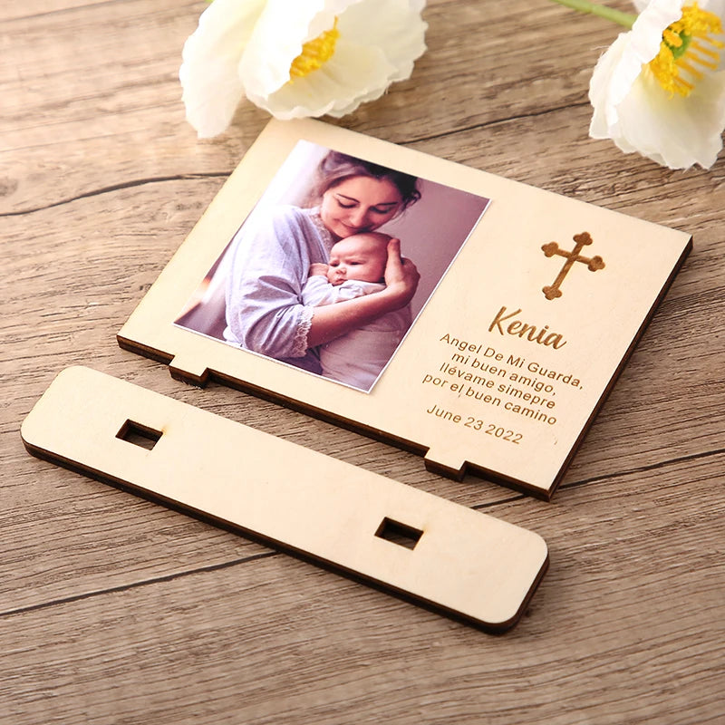 Baptism Favor Photo Frame,First Holy Communion Favors,Personalized Baptism Frame Favor,Christening Favors,Baptism Thank You Gift