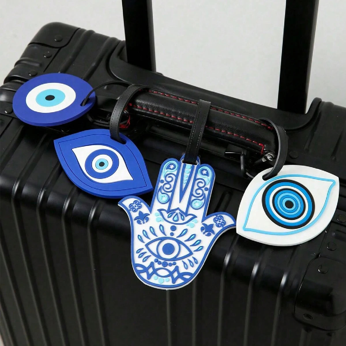 Fatima creative hand eye pattern luggage tag, airport check-in luggage tag, travel accessory to avoid loss.-zmt
