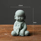 1Pcs Garden Decor Cute Buddha Stone Statue Little Buddhist Monk Buddhism Figurines Zen Garden Ornament Meditation Aquarium Decor