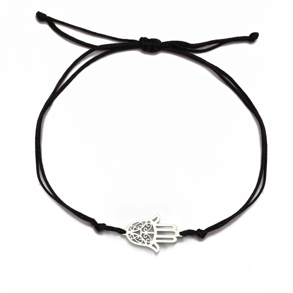Skyrim Amulet Hamsa Hand of Fatima Bracelets on Hand Gold Color Women's Bracelet Stainless Steel Islamic Lucky Jewelry Gift 2026