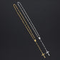Gold Color Rosary Necklace For Women Men Long 6MM Beads Chain Crucifix Cross Pendant Religious Prayer Party Jewelry Gift
