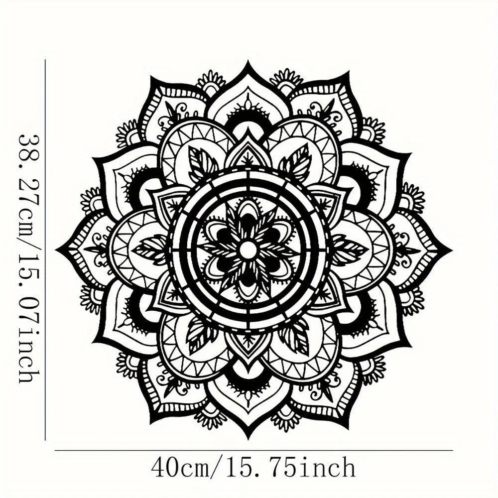 Bohemian Mandala Metal Wall Art - Lotus Flower Design, Zen Home Decor, Easy to Hang for Living Room, Yoga Studio, Meditation Roo