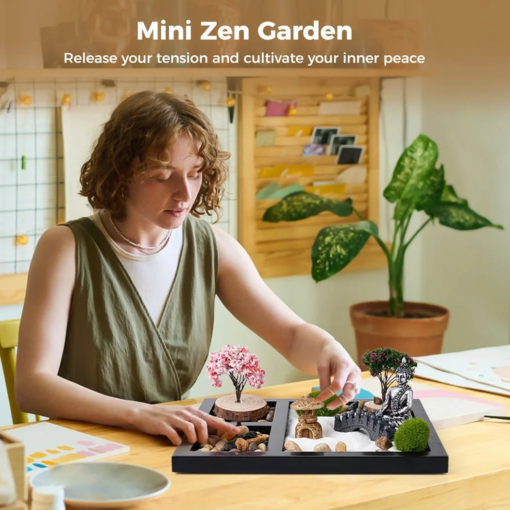 Mini Zen Garden Authentic Zen Garden Kit Zen Garden Accessories Kit Home Office Desktop Meditation Decor Unique Relaxation Gifts