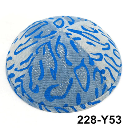 GIU 19cm Jewish Jean Denim Kippo Hats Caps Skullies Beaniest Kipa Yarmulke Kippah Dome For Wedding And Events